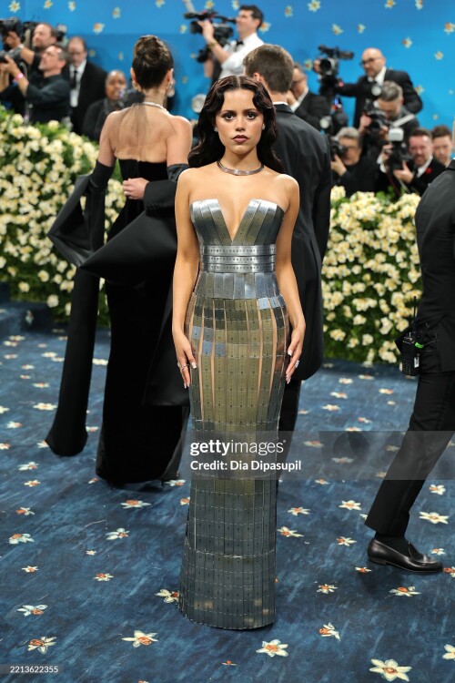 NEW YORK, NEW YORK - MAY 05: Jenna Ortega attends the 2025 Met Gala Celebrating "Superfine: Tailoring Black Style" at Metropolitan Museum of Art on May 05, 2025 in New York City.  (Photo by Dia Dipasupil/Getty Images)