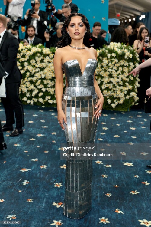 NEW YORK, NEW YORK - MAY 05: Jenna Ortega attends the 2025 Met Gala Celebrating "Superfine: Tailoring Black Style" at Metropolitan Museum of Art on May 05, 2025 in New York City.  (Photo by Dimitrios Kambouris/Getty Images for The Met Museum/Vogue)