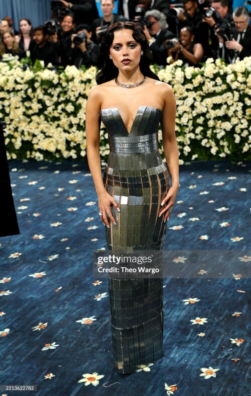 NEW YORK, NEW YORK - MAY 05: Jenna Ortega attends the 2025 Met Gala Celebrating "Superfine: Tailoring Black Style" at Metropolitan Museum of Art on May 05, 2025 in New York City.  (Photo by Theo Wargo/FilmMagic)