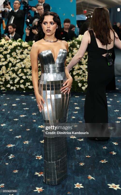 NEW YORK, NEW YORK - MAY 05: Jenna Ortega attends the 2025 Met Gala Celebrating "Superfine: Tailoring Black Style" at Metropolitan Museum of Art on May 05, 2025 in New York City.  (Photo by Dimitrios Kambouris/Getty Images for The Met Museum/Vogue)