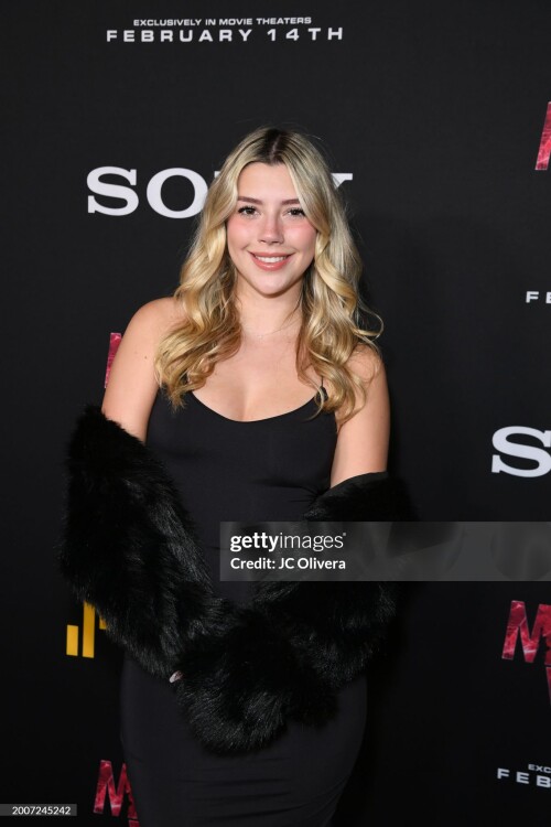 LOS ANGELES, CALIFORNIA - FEBRUARY 12: Sissy Sheridan at the Red-Carpet World Premiere of Columbia Pictures? MADAME WEB at the Regency Village Westwood Theater on February 12, 2024 in Los Angeles, California. (Photo by JC Olivera/Getty Images for Sony Pictures)