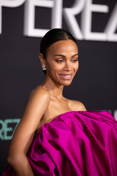 Emilia Perez premiere at The Egyptian Theatre HollywoodFeaturing: Zoe SaldanaWhere: Los Angeles, California, United StatesWhen: 21 Oct 2024Credit: Robert Smith/INSTARimages