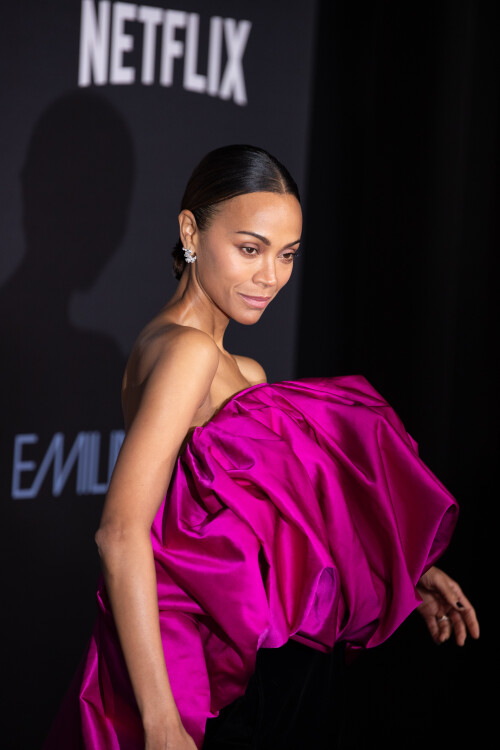 Emilia Perez premiere at The Egyptian Theatre HollywoodFeaturing: Zoe SaldanaWhere: Los Angeles, California, United StatesWhen: 21 Oct 2024Credit: Robert Smith/INSTARimages