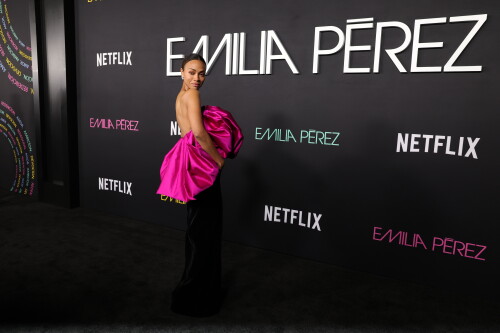 Emilia Perez premiere at The Egyptian Theatre HollywoodFeaturing: Zoe SaldanaWhere: Los Angeles, California, United StatesWhen: 21 Oct 2024Credit: Faye's Vision/INSTARimages