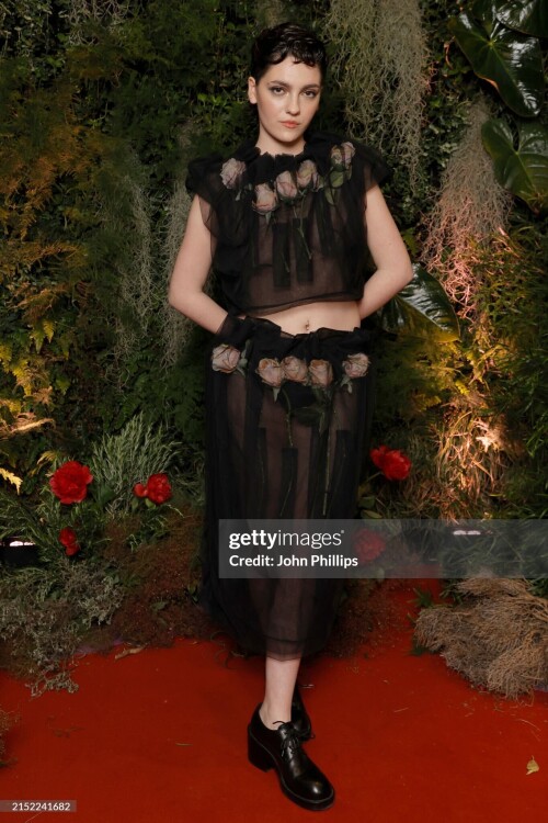 LONDON, ENGLAND - MAY 09: Emily Carey attends the British Vogue and Netflix celebration for the BAFTA Television Awards at Dovetale at 1 Hotel Mayfair on May 09, 2024 in London, England. (Photo by John Phillips/Getty Images for British Vogue)