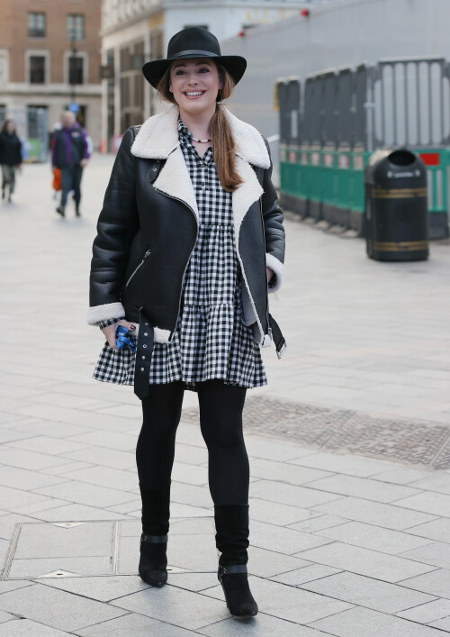 Kelly Brook looks sensational in gingham mini dress and hat at Heart Radio.Pictured: Kelly BrookRef: SPL5206315 120121 NON-EXCLUSIVEPicture by: SplashNews.comSplash News and PicturesUSA: +1 310-525-5808London: +44 (0)20 8126 1009Berlin: +49 175 3764 166photodesk@splashnews.comWorld Rights,