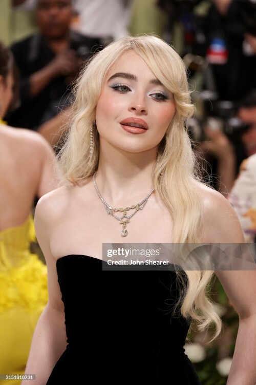 NEW YORK, NEW YORK - MAY 06: Sabrina Carpenter attends The 2024 Met Gala Celebrating "Sleeping Beauties: Reawakening Fashion" at The Metropolitan Museum of Art on May 06, 2024 in New York City. (Photo by John Shearer/WireImage)