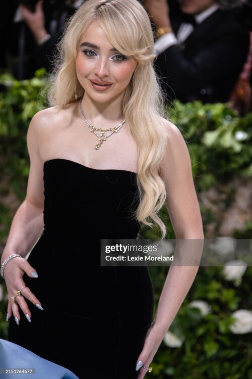 Sabrina Carpenter at the 2024 Met Gala: "Sleeping Beauties: Reawakening Fashion" held at The Metropolitan Museum of Art on May 6, 2024 in New York City. (Photo by Lexie Moreland/WWD via Getty Images)