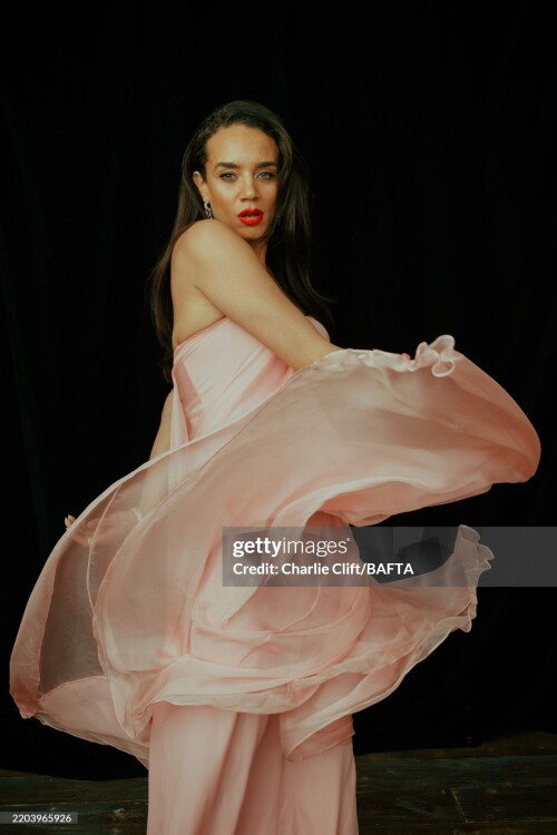 LONDON, ENGLAND - FEBRUARY 16:  Actor Hannah John-Kamen is photographed backstage at the 2025 EE BAFTA Film Awards, held at The Royal Festival Hall on February 16, 2025 in London, England. (Photo by Charlie Clift/BAFTA/Contour by Getty Images)