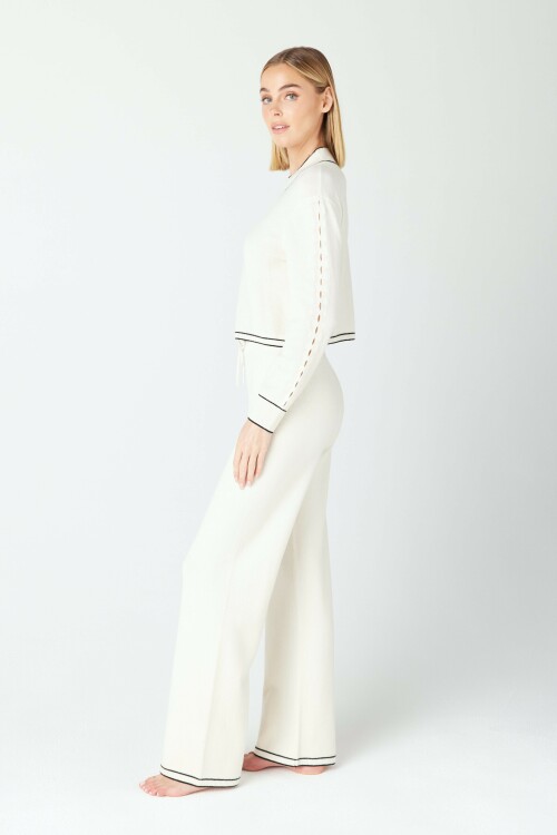 JACQUELINE PULLOVER AUBRIE PANTS CASHMERE LOUNGE WEAR IVORY 2