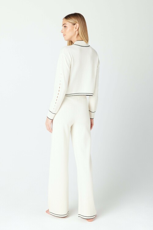 JACQUELINE PULLOVER AUBRIE PANTS CASHMERE LOUNGE WEAR IVORY 3