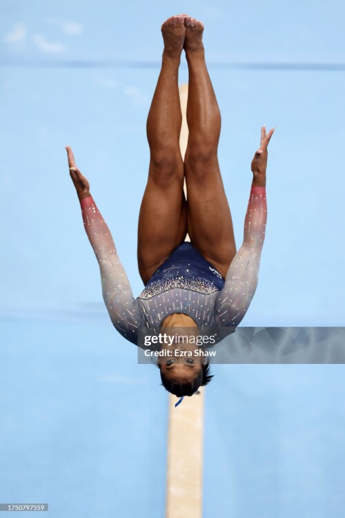 SANTIAGO, CHILE - OCTOBER 22: Jordan Chiles of Team United States competes on the balance beam in the Women's Team Final at Parque Deportivo Estadio Nacional on Day 2 of the Santiago Pan Am Games 2023 on October 22, 2023 in Santiago, Chile. (Photo by Ezra Shaw/Getty Images)