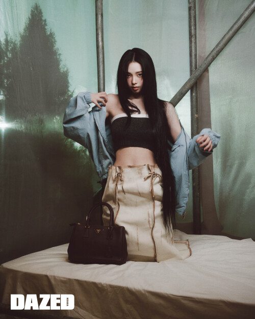 KARINA x Prada for DAZED Korea October 2025 Issue documents 2803c3946a4796d45