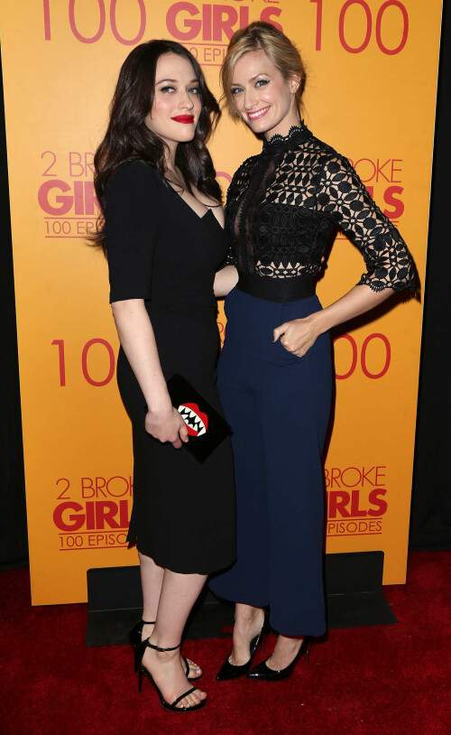 Kat Dennings 2 Broke Girls 100th Episode Celebration 16