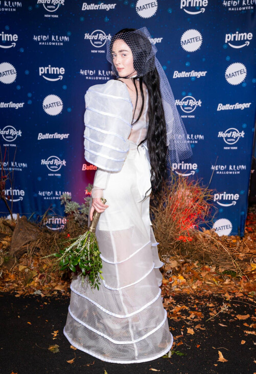 Larsen Thompson attends Heidi Klums 23rd Annual Halloween Party at Hard Rock Hotel New York on Octob