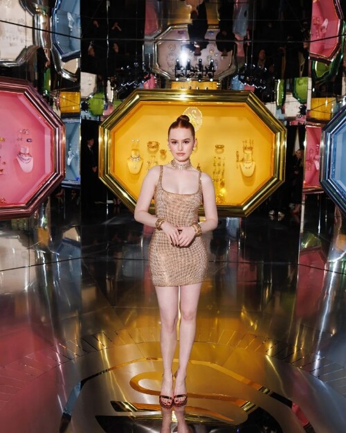 Madelaine at the Swarovski Masters of Light From Vienna to Milan exhibition opening during Milan Fas