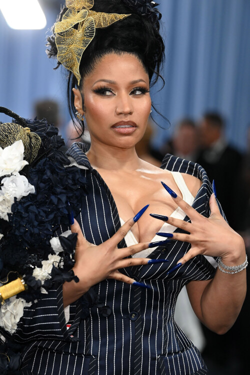 Mandatory Credit: Photo by David Fisher/Shutterstock (15285653du)Nicki MinajMet Gala 2025, Superfine: Tailoring Black Style, Arrivals, The Metropolitan Museum of Art, New York, USA - 05 May 2025