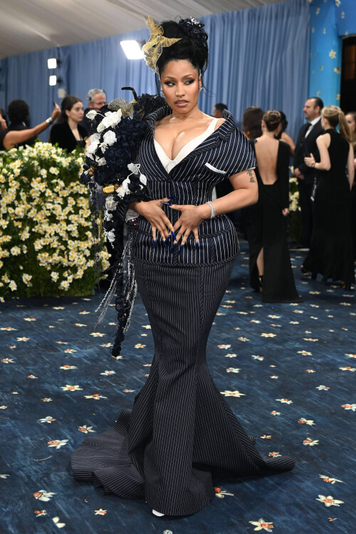 Mandatory Credit: Photo by David Fisher/Shutterstock (15285653cw)Nicki MinajMet Gala 2025, Superfine: Tailoring Black Style, Arrivals, The Metropolitan Museum of Art, New York, USA - 05 May 2025