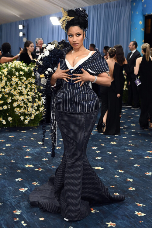 Mandatory Credit: Photo by David Fisher/Shutterstock (15285653cx)Nicki MinajMet Gala 2025, Superfine: Tailoring Black Style, Arrivals, The Metropolitan Museum of Art, New York, USA - 05 May 2025