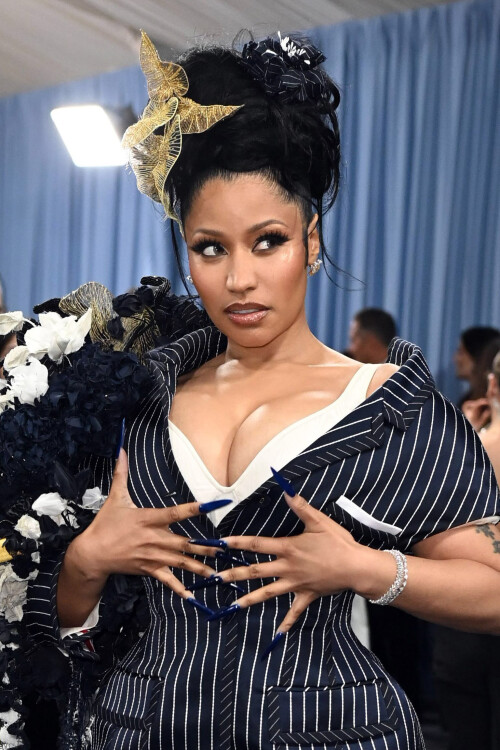 Mandatory Credit: Photo by David Fisher/Shutterstock (15285653ct)Nicki MinajMet Gala 2025, Superfine: Tailoring Black Style, Arrivals, The Metropolitan Museum of Art, New York, USA - 05 May 2025