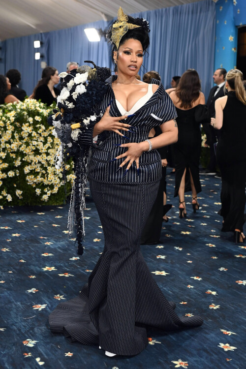 Mandatory Credit: Photo by David Fisher/Shutterstock (15285653cv)Nicki MinajMet Gala 2025, Superfine: Tailoring Black Style, Arrivals, The Metropolitan Museum of Art, New York, USA - 05 May 2025