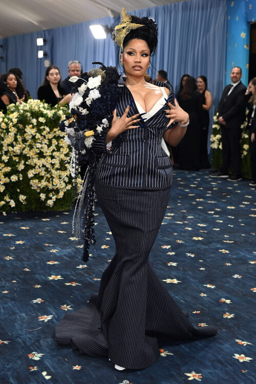 Mandatory Credit: Photo by David Fisher/Shutterstock (15279221ei)Nicki MinajMet Gala 2025, Superfine: Tailoring Black Style, Arrivals, Fashion Highlights, The Metropolitan Museum of Art, New York, USA - 05 May 2025