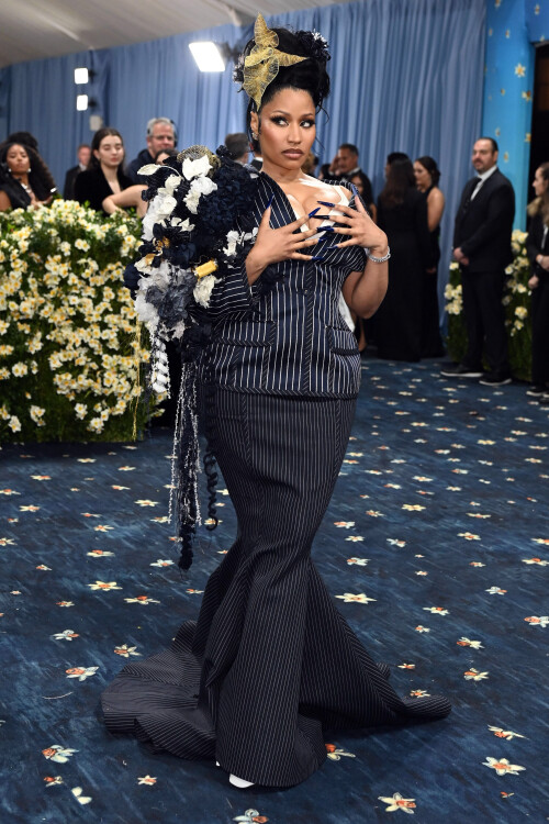 Mandatory Credit: Photo by David Fisher/Shutterstock (15285653cz)Nicki MinajMet Gala 2025, Superfine: Tailoring Black Style, Arrivals, The Metropolitan Museum of Art, New York, USA - 05 May 2025