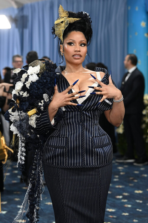 Mandatory Credit: Photo by David Fisher/Shutterstock (15285653dw)Nicki MinajMet Gala 2025, Superfine: Tailoring Black Style, Arrivals, The Metropolitan Museum of Art, New York, USA - 05 May 2025