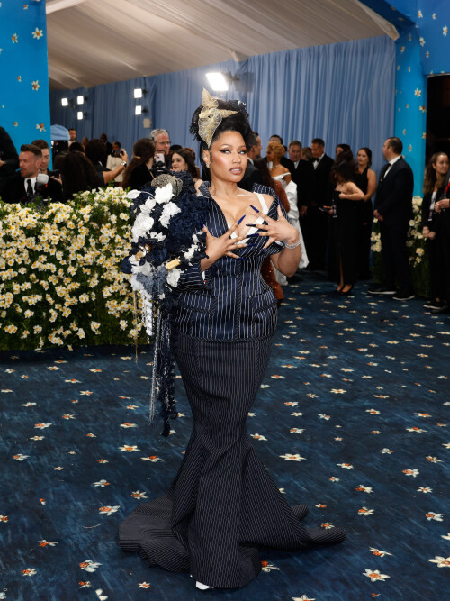 Mandatory Credit: Photo by John Angelillo/UPI/Shutterstock (15285381ip)Nicki Minaj arrives on the red carpet at the 2025 Met Gala celebrating the opening of Superfine: Tailoring Black Style at The Metropolitan Museum of Art on Monday, May 5, 2025 in New York City.2025 Met Gala, New York, United States - 05 May 2025