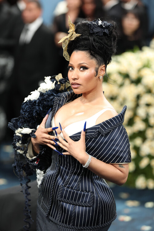Mandatory Credit: Photo by Christopher Polk/Shutterstock (15285685ap)Nicki MinajMet Gala 2025, Superfine: Tailoring Black Style, Arrivals, The Metropolitan Museum of Art, New York, USA - 05 May 2025