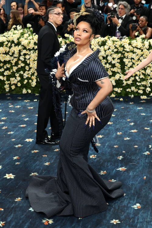 Mandatory Credit: Photo by John Salangsang/BEI/Shutterstock (15280325qd)Nicki MinajMet Gala 2025, Superfine: Tailoring Black Style, Arrivals, The Metropolitan Museum of Art, New York, USA - 05 May 2025