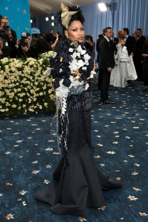 Mandatory Credit: Photo by Matt Baron/Shutterstock (15280321hm)Nicki MinajMet Gala 2025, Superfine: Tailoring Black Style, Arrivals, The Metropolitan Museum of Art, New York, USA - 05 May 2025