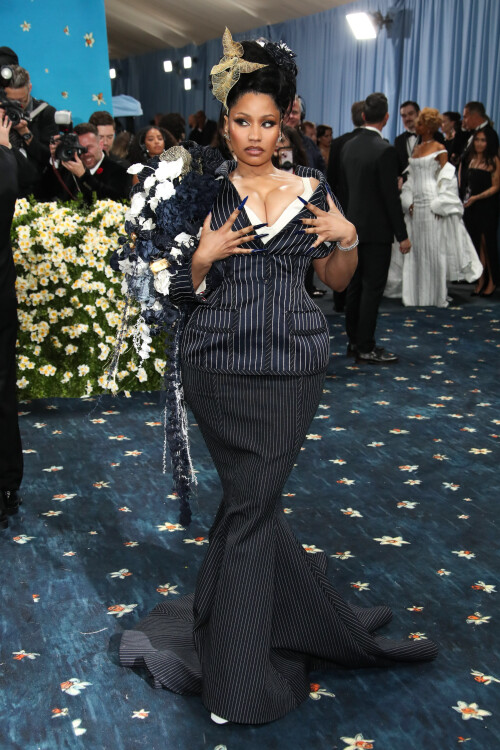 Mandatory Credit: Photo by Matt Baron/Shutterstock (15280321hn)Nicki MinajMet Gala 2025, Superfine: Tailoring Black Style, Arrivals, The Metropolitan Museum of Art, New York, USA - 05 May 2025