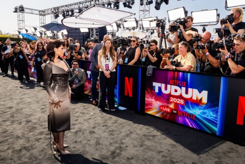 INGLEWOOD, CALIFORNIA - MAY 31: Jenna Ortega attends NETFLIX TUDUM 2025: THE LIVE EVENT at The Kia Forum on May 31, 2025 in Inglewood, California. (Photo by Roger Kisby/Getty Images for Netflix)