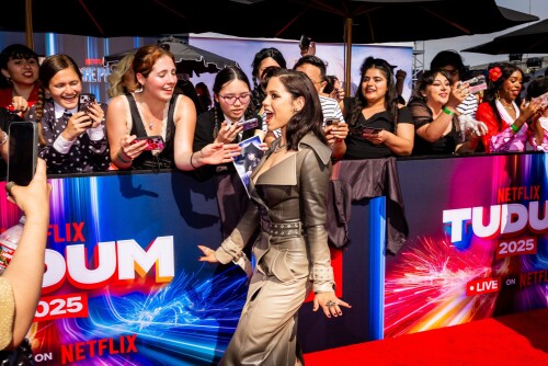 INGLEWOOD, CALIFORNIA - MAY 31: Jenna Ortega attends NETFLIX TUDUM 2025: THE LIVE EVENT at The Kia Forum on May 31, 2025 in Inglewood, California. (Photo by Roger Kisby/Getty Images for Netflix)