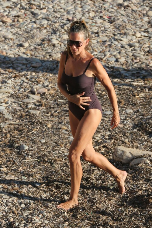 26 August 2015 - EXCLUSIVE.EXCLUSIVE / NO WEB / NO BLOG - August 26th, 2015 - Sarah Jessica Parker photographed enjoying a 2 hour hike in the company of Diane Von Furstenberg and Barry Diller on the island of Ibiza. Afterwards she slipped into a one piece bathing suit and went for a swim.Credit: GoffPhotos.com   Ref: KGC-149/28836**UK Sales Only - Newspapers 350 Min - Mags Double Space Rates - Strictly NO WEB/BLOG/ONLINE USE**