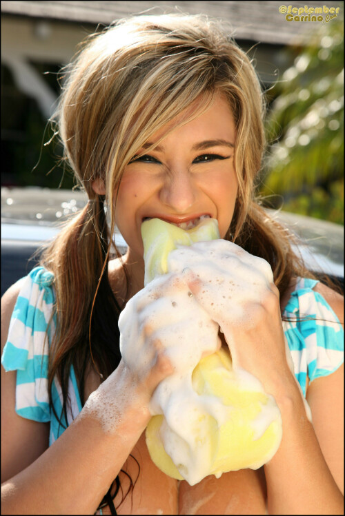September Carrino car wash candids 021