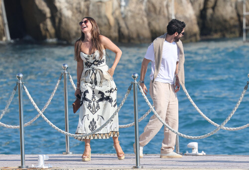 Sofia Vergara leaves the Eden Roc hotel with a friend during the Cannes Film Festival, Cap d'Antibes, France, 21 May 2025. Photo by ABACAPRESS.COM