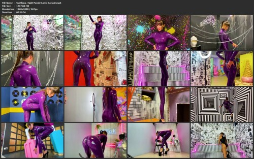 Svetlana Tight Purple Latex Catsuit.mp4