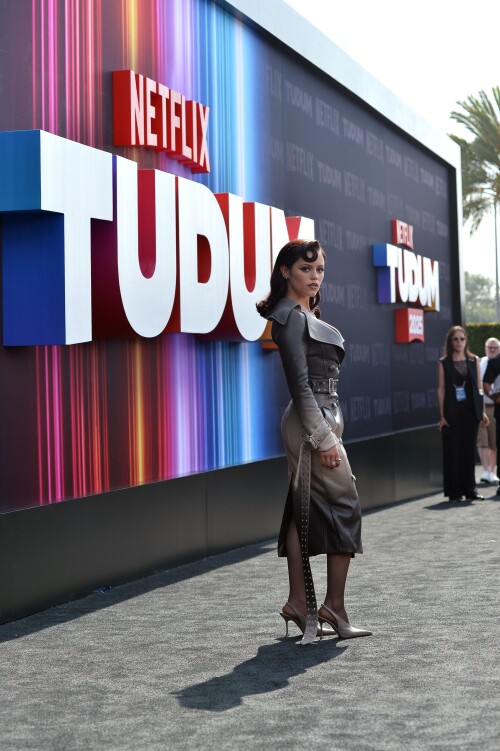 INGLEWOOD, CALIFORNIA - MAY 31: Jenna Ortega attends NETFLIX TUDUM 2025: THE LIVE EVENT at The Kia Forum on May 31, 2025 in Inglewood, California. (Photo by Unique Nicole/Getty Images for Netflix)
