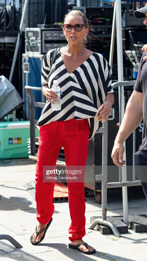 PHILADELPHIA, PENNSYLVANIA - JULY 03:  Singer/actress Vanessa Williams is seen leaving after sound-check for Music on Independence featuring Vanessa Williams concert that was later on cancelled by the National Park Service due to weather on July 03, 2023 in Philadelphia, Pennsylvania. (Photo by Gilbert Carrasquillo/GC Images)