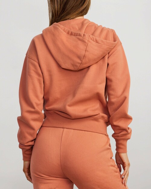 W4009 SEEK ZIP UP HOODIE BRONZE back