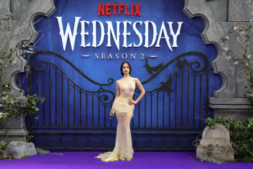 Jenna Ortega attends the Global Premiere of Netflix's 'Wednesday' Season 2, Part 1 at Central Hall Westminster, London on July 30th, 2025. (Photo by StillMoving.Net for Netflix)