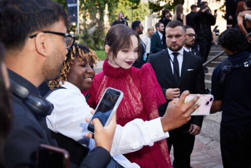 Emma Myers attends the Global Premiere of Netflix's 'Wednesday' Season 2, Part 1 at Central Hall Westminster, London on July 30th, 2025. (Photo by StillMoving.Net for Netflix)