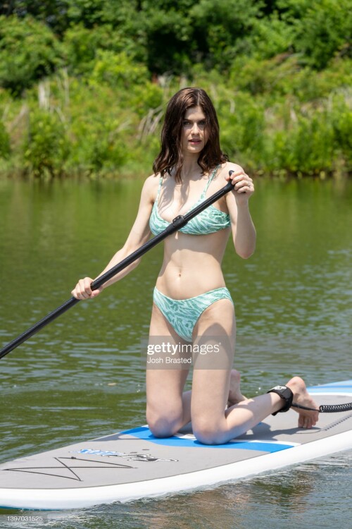 NEW ORLEANS, LOUISIANA - MAY 12: Alexandra Daddario Matches with Her Sister Catharine in Aerie Swimwear on May 12, 2022 in New Orleans, Louisiana. (Photo by Josh Brasted/Getty Images for Aerie)