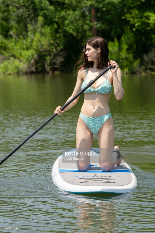 NEW ORLEANS, LOUISIANA - MAY 12: Alexandra Daddario Matches with Her Sister Catharine in Aerie Swimwear on May 12, 2022 in New Orleans, Louisiana. (Photo by Josh Brasted/Getty Images for Aerie)