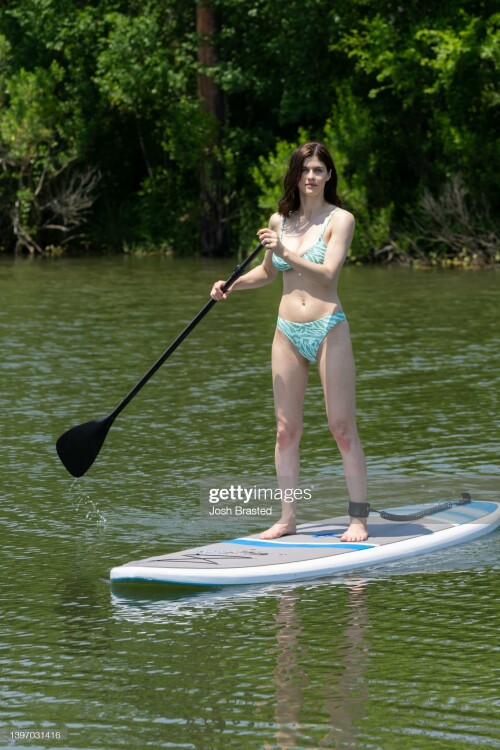 NEW ORLEANS, LOUISIANA - MAY 12: Alexandra Daddario Matches with Her Sister Catharine in Aerie Swimwear on May 12, 2022 in New Orleans, Louisiana. (Photo by Josh Brasted/Getty Images for Aerie)