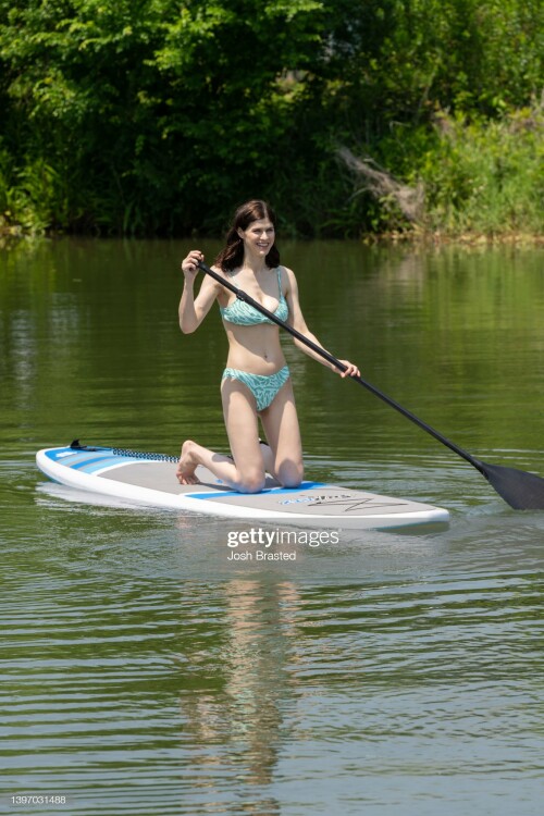 NEW ORLEANS, LOUISIANA - MAY 12: Alexandra Daddario Matches with Her Sister Catharine in Aerie Swimwear on May 12, 2022 in New Orleans, Louisiana. (Photo by Josh Brasted/Getty Images for Aerie)