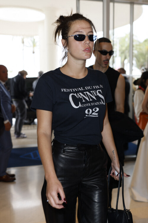 Adle Exarchopoulos is going to Hotel Martinez to attend a screening ahead of the 78th Cannes Film Festival on May 15, 2025 in Cannes, France. Photo by Marco Piovanotto/ABACAPRESS.COM
