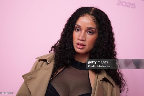 Dascha Polanco at the 2025 Victoria's Secret Fashion Show held at Steiner Studios on October 15, 2025 in New York, New York. (Photo by John Nacion/WWD via Getty Images)